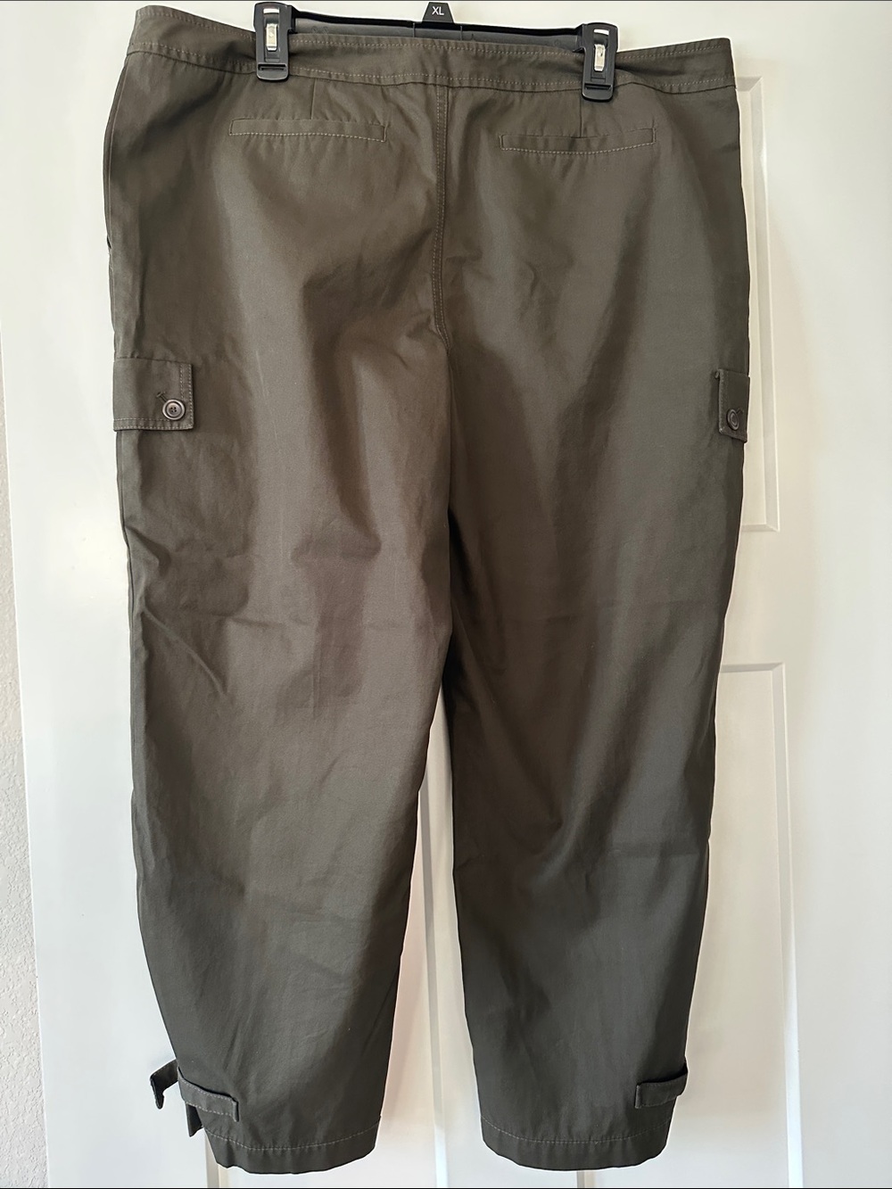 Nordstrom Signature Olive Green Utility Cargo Ankle Pants - Picture 4 of 7